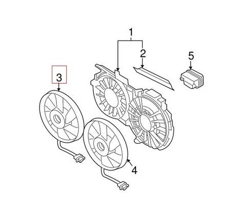 Audi Auxiliary Cooling Fan Assembly 8E0959455N